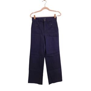 NWT J. Crew Sailor Slim Wide-Leg Chino Pant Navy Blue 23